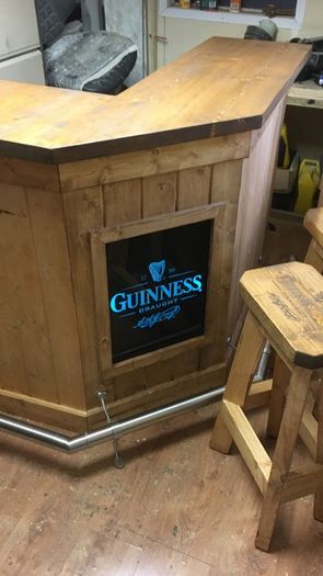 Corner Home Bar Timber Bar Counter