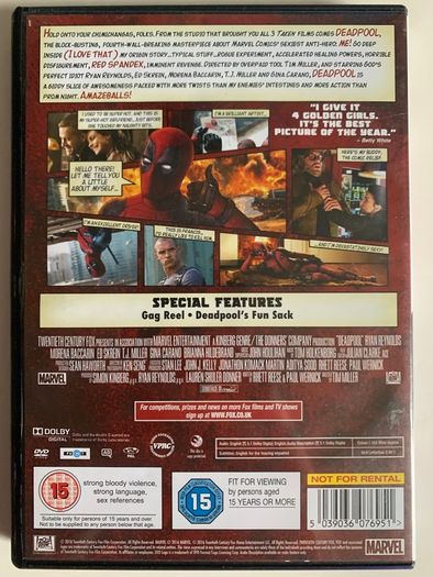 Deadpool (Marvel) [2016] Ryan Reynolds & Morena Baccarin