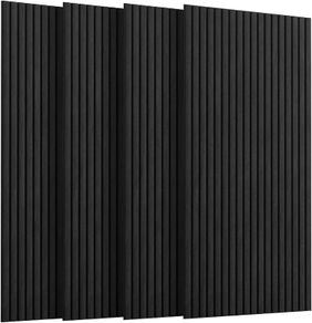 Soundproofing Panels Acoustic Panels 45.67"x22.83" Self-Adhesive 3D Sound Absorbing Wall Panels,for Sound Absorbing, Soundproof Panels for Living Room (Black, 4-Pack (29sq.ft.))
