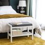 Bamboo Shoe Cabinet with Seat Cushion Image 6