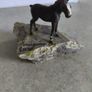 Small horse on chipped  green marble plinth from Co Mayo MULRANNY 1970 . Image 8