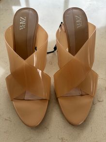 Zara nude Perspex heels bnwt