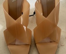 Zara nude Perspex heels bnwt