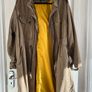 Khaki Zara jacket with detachable grey hood Image 9