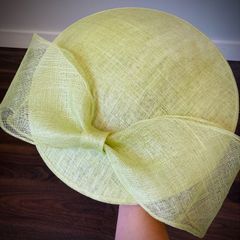 Lime green wide brim hat