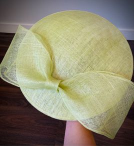 Lime green wide brim hat
