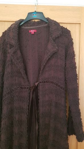 Monsoon Coatigan - Brown - Size 14