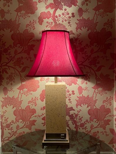 Mid Century French Table Lamp, Vintage Jean Claude Mahey, Lacquer Brass Chrome, 70s