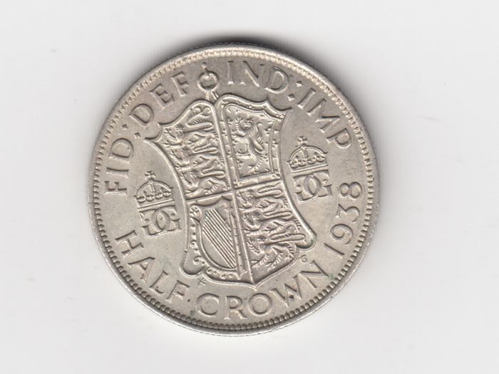 1938. Half Crown, 2/6, 50% Silver Coin ( no.431)