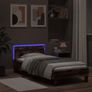 Bed Frame without Mattress with LED Lights Smoked Oak Image 3