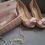 Shoes/Lunar Occasion Pink/Beige Bow Shoes  and Bag Size 5 UK  ..  Price Drop Image 10