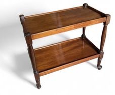 Edwardian mahogany two tier dumb waiter.