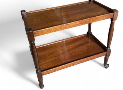 Edwardian mahogany two tier dumb waiter.