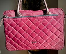 Picard Burgundy Quilted Messenger / Handbag (2585 Vino, padded, waterproof) 32cm