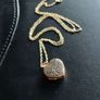 Gold Heart Locket Necklace "21" Image 2