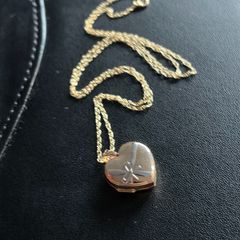 Gold Heart Locket Necklace
