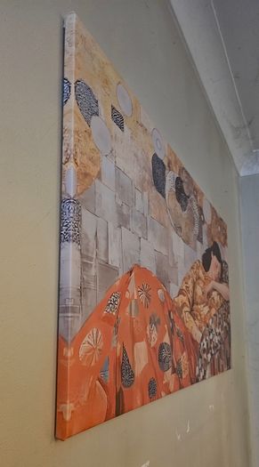 Klimt inspired canvas on frame. 100 x 50cm