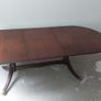 Solid mahogany oval extendable dining table, 6 chairs Image 4