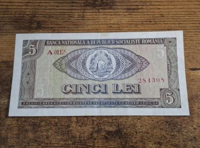 Romania, 5 Lei 1966 banknote, circulated - free standard postage