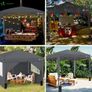 3x3m Popup Gazebo Marquee Party Tent Pavilion Grey with 4 Sides Image 6