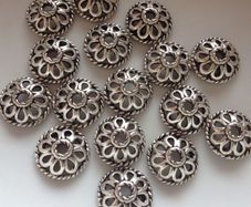 Bead Cap Tibetan silver