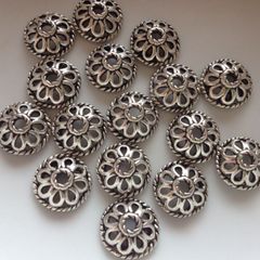Bead Cap Tibetan silver