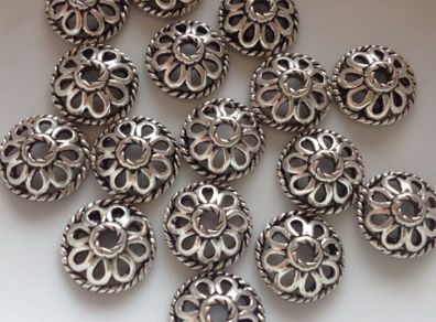 Bead Cap Tibetan silver