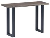 Console Table Grey 115x35x76 cm Solid Aacia Wood and Iron