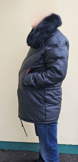Goose country Leather down filled jacket xl bnwt super warm