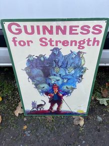 Double sided Guinness sign