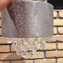 Crushed velvet and diamond lamp shade Image 2