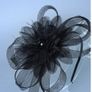 Stylish Black Hair Fascinator Image 3