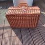 Wicker Vintage Picnic Basket plus Set 4 Mugs,Plates and Cutlery. Image 4
