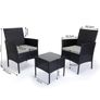 3-Piece Rattan Garden Set with Table & Armchairs Image 4