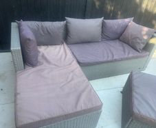 corner sofa with matching footstool