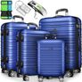 4 x suitcase with Luggage Scale, Suitcase Straps and Suitcase Tag, Hard Shell Suitcase Set 4 Wheels, Trolley Luggage Suitcase with TSA Lock, Rolling Suitcase Hard Case Image 2