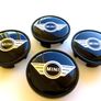 Only 2 ,caps left not full set. MINI BLACK LOGO Mini Cooper 54mm Alloy Wheel Center Caps cap Hub Cover 54 Image 2