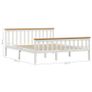 Bed Frame White Solid Pinewood 150 x 200 cm Image 6