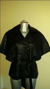 Brand new  Black real leather Coleen X unique jacket size UK10 EU38
