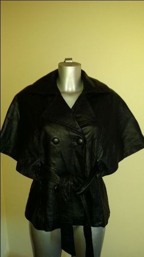 Brand new  Black real leather Coleen X unique jacket size UK10 EU38