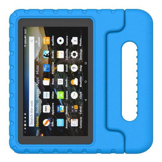 For Amazon Fire 7 2019 Case Kids Shockproof Tablet Smart Cover Handle EVA New Blue - FHT07ATK1