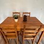 Solid Pine Wood Dining Table & 4 Chairs Image 2
