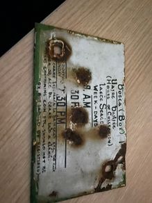 Antique Irish post box sign