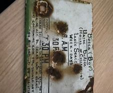 Antique Irish post box sign