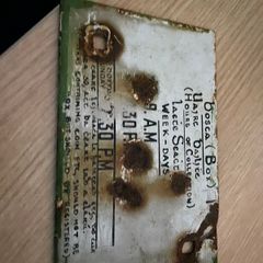 Antique Irish post box sign