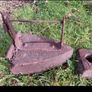 Old  Iron bases / Door Stoppers x 3 Image 4