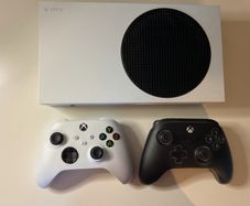 Xbox Series S with two controllers