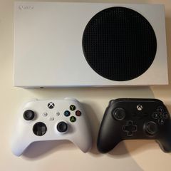 Xbox Series S with two controllers