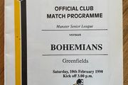 1990 Young Munster v Bohemians - Munster Senior League Programme