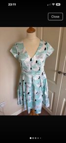 Closet dress size 12 turquoise/white